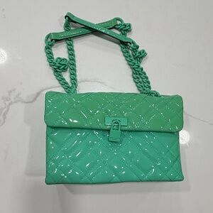 Kurt Geiger Mint Quilted Patent Shoulder Bag The Brixton